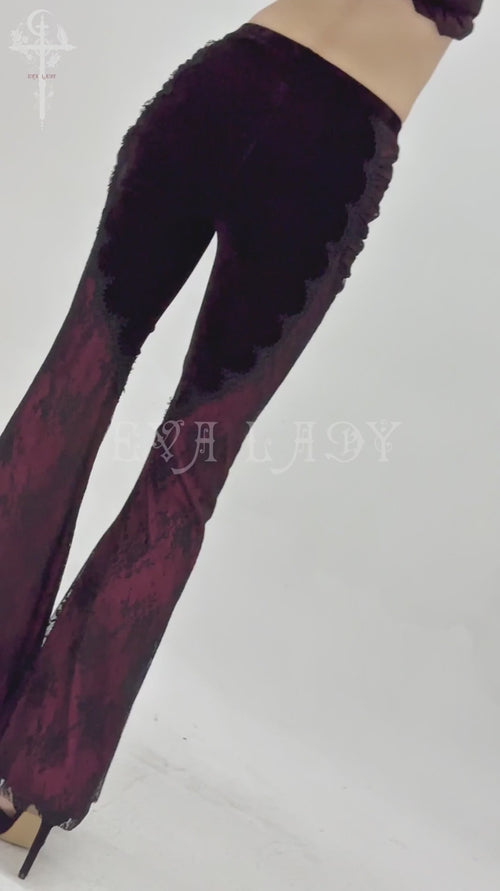 video of a gothic woman wearing a pair of steampunk pants for women