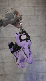 video of a pastel goth cat gothic keychain