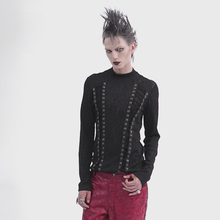 video of mens gothic shirt