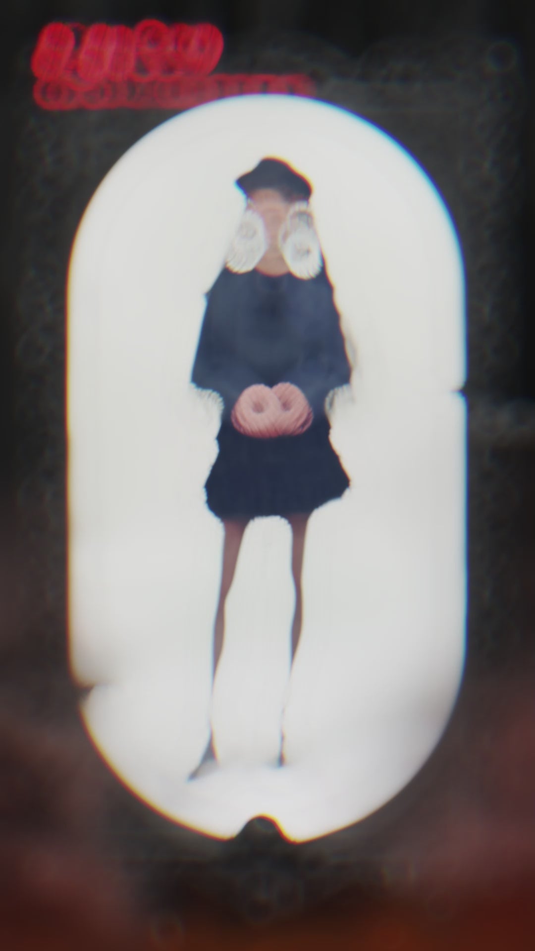 gothic girl wearing a mini skirt in a short video 