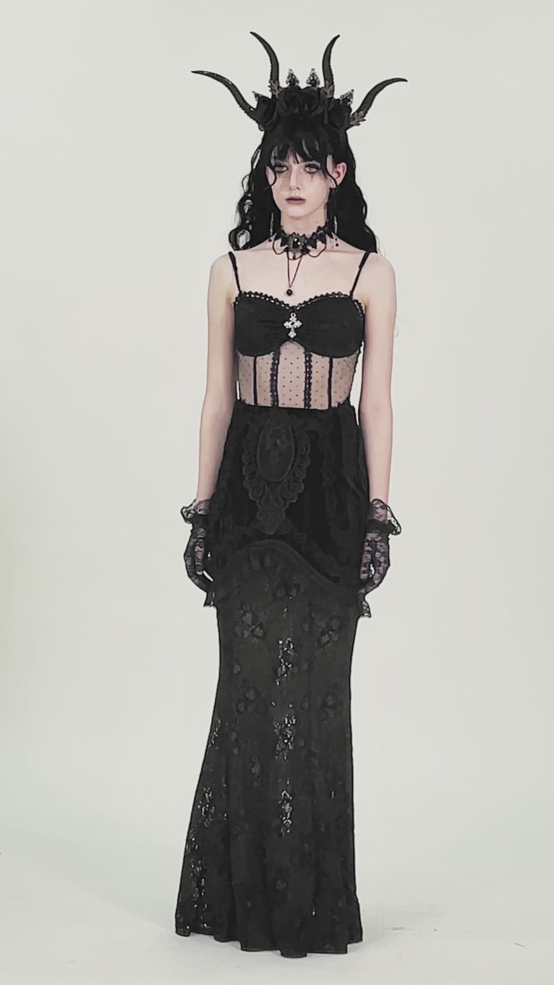 Video of Dark in Love goth corset style top