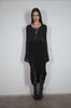 womens black emo long skirt