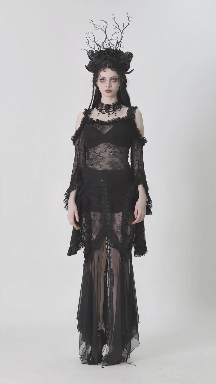 video of goth woman wearing gothic clothes by dark in love