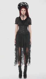 video of sheer gothic blouse