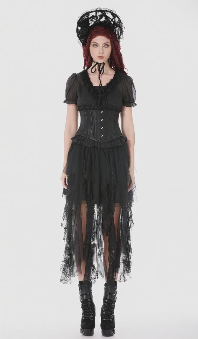 video of sheer gothic blouse