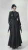 Video of model wearing goth fashion long black skirt