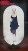 video of gothic woman wearing a dark regency dress