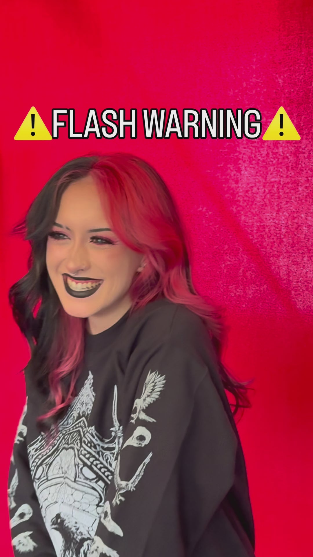 goth girl wearing emo clothing