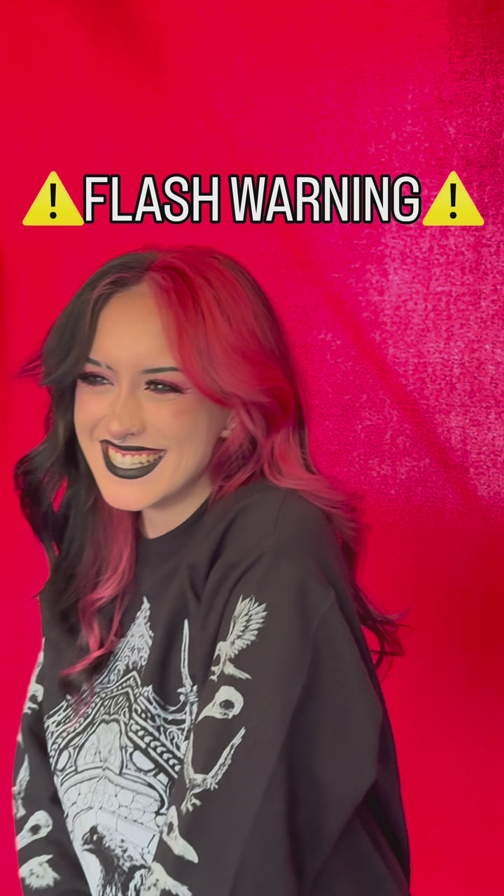 goth girl wearing emo clothing