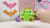 video of creepy cute kawaii kitty cat plush keychain toy