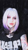 gothic girl wearing scene clothing