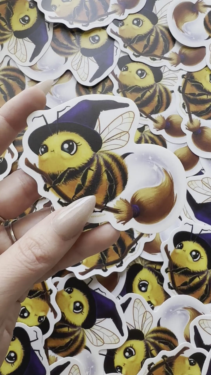 video showing bee sticker
