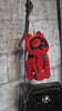 video of a red skeleton cat plushie keychain