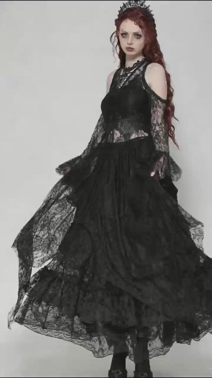 video go gothic girl wearing gothic clothes