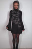 womensshort black gothic dress