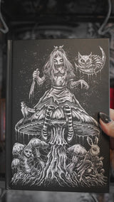 video of a dark whimsical hardcover journal