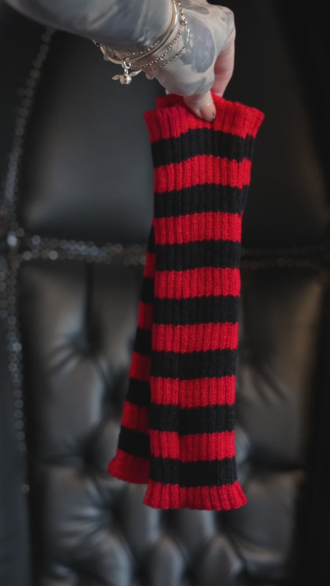 video of gothic arm warmers