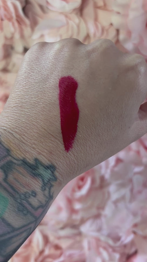 video of gothic wine lipstick