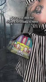 video of kreepsville's gothic elvira purse
