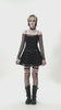 Video of model wearing black lace gothic skirt
