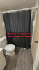 video showing a creepy cute kawaii goth cat Shower curtain 