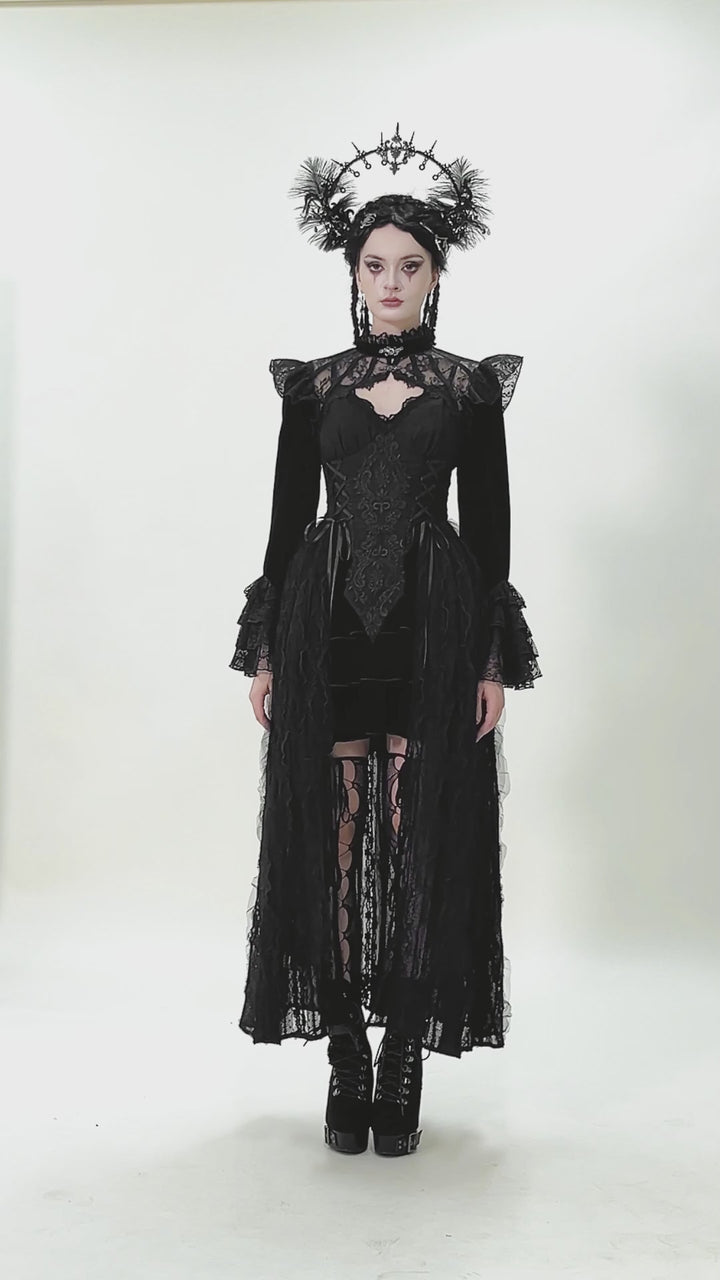 video of gothic woman wearing a gothic outfit by dark in love 