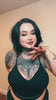 goth girl showing medua throw blanket