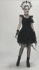 video of a gothic woman wearing a dark lace dress