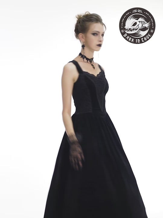 video of woman wearing vintage goth dress