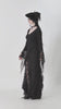 video of gothic woman wearing asymmetric lace dress