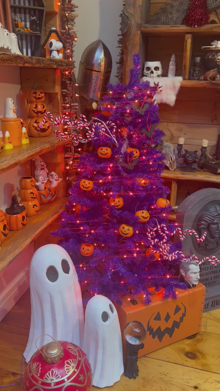 video of bat christmas tree ornament set