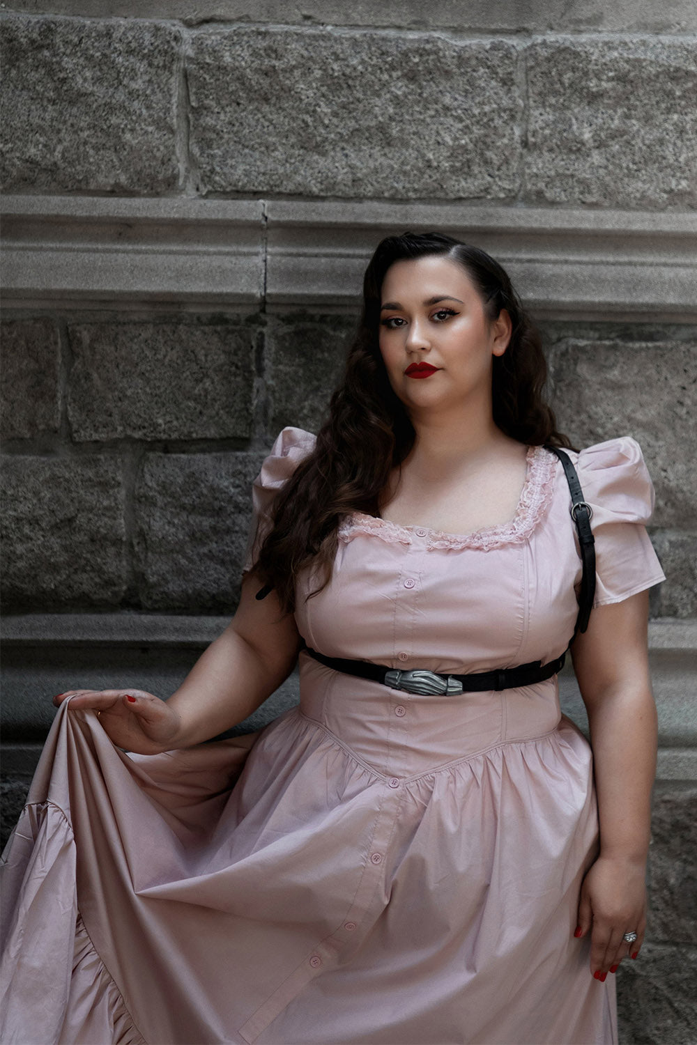victorian pink dress