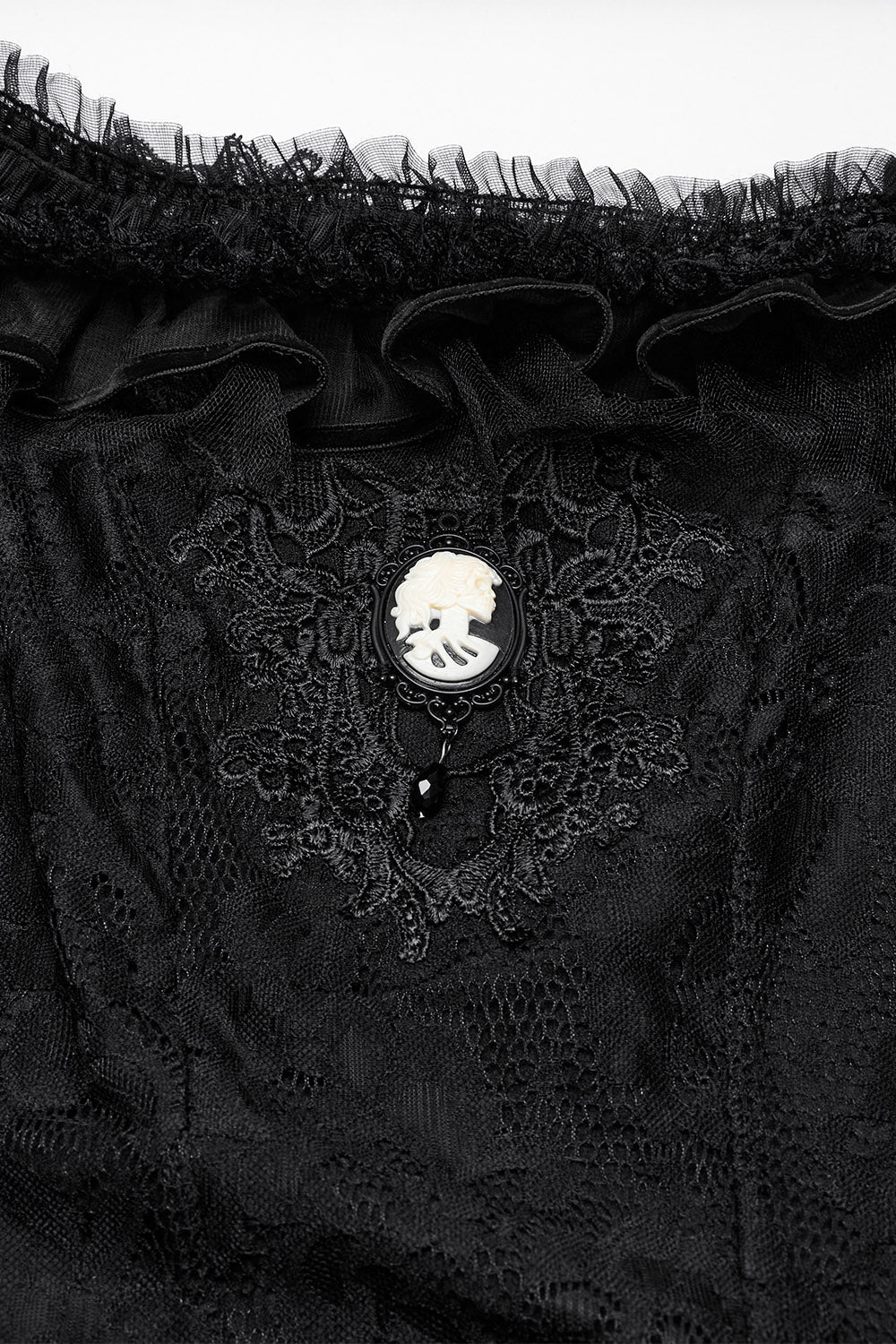 womens victorian goth dress with pendant 