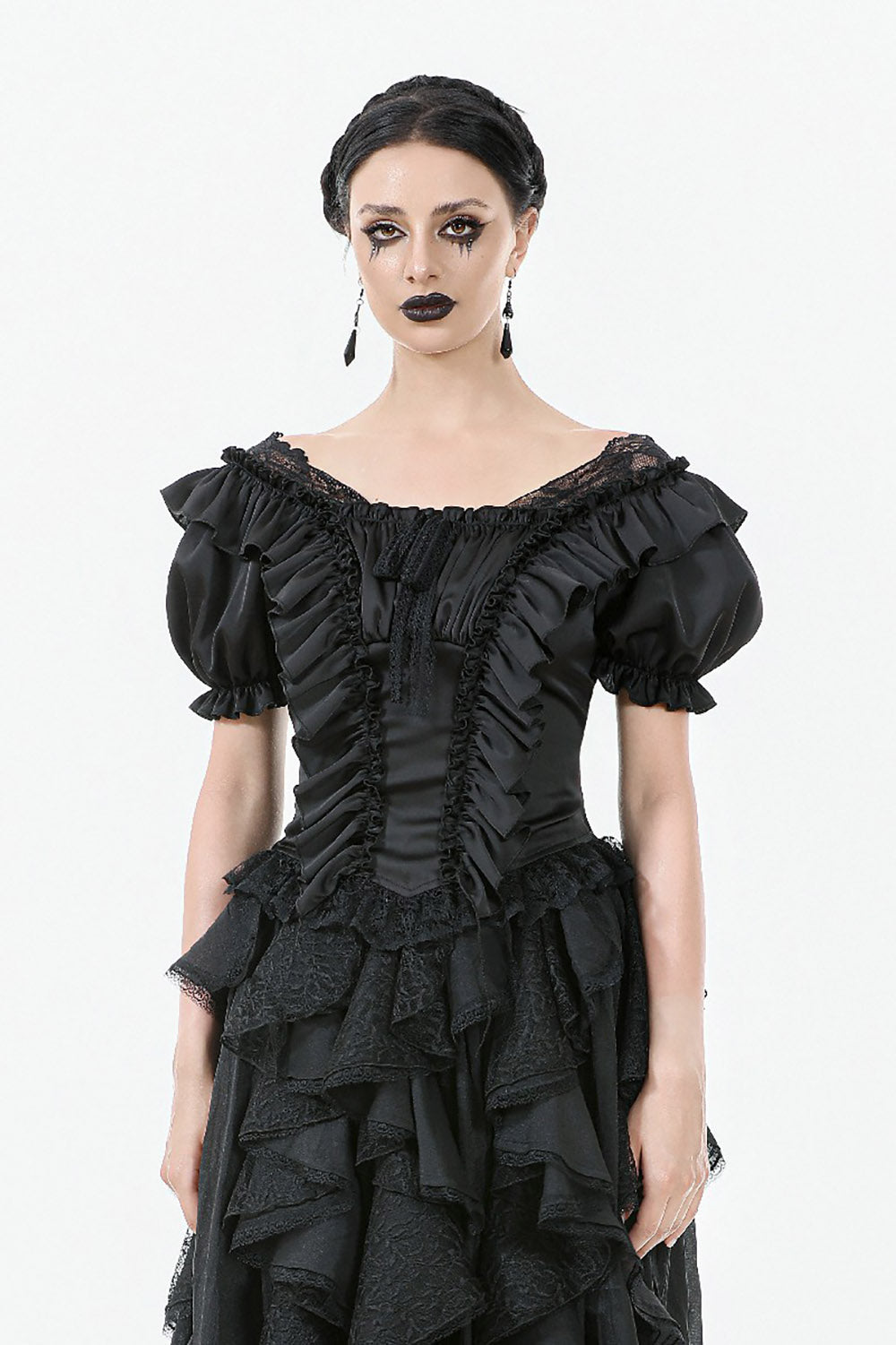 short sleeve gothic blouse