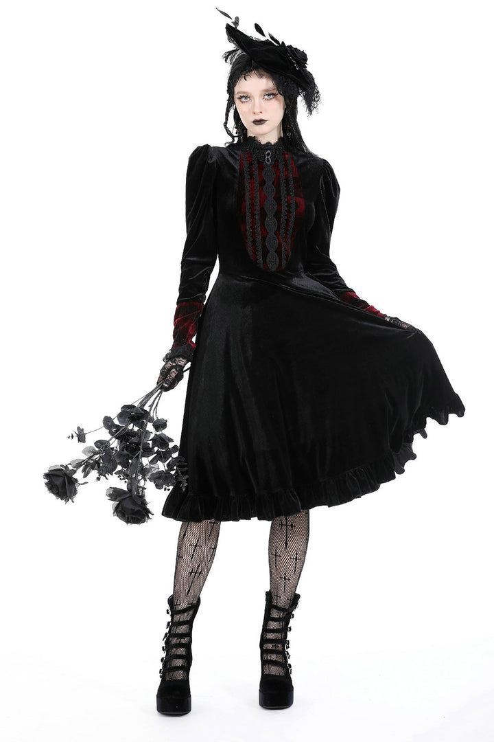 victorian goth midi dress