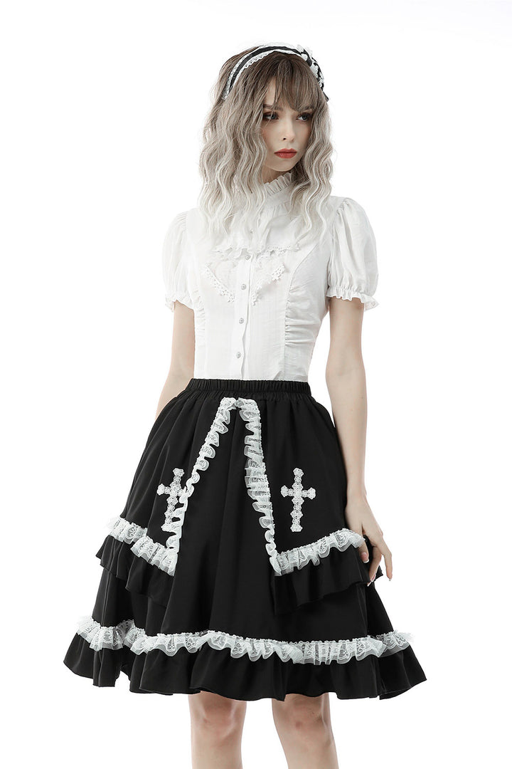 pirate white short sleeve top for women