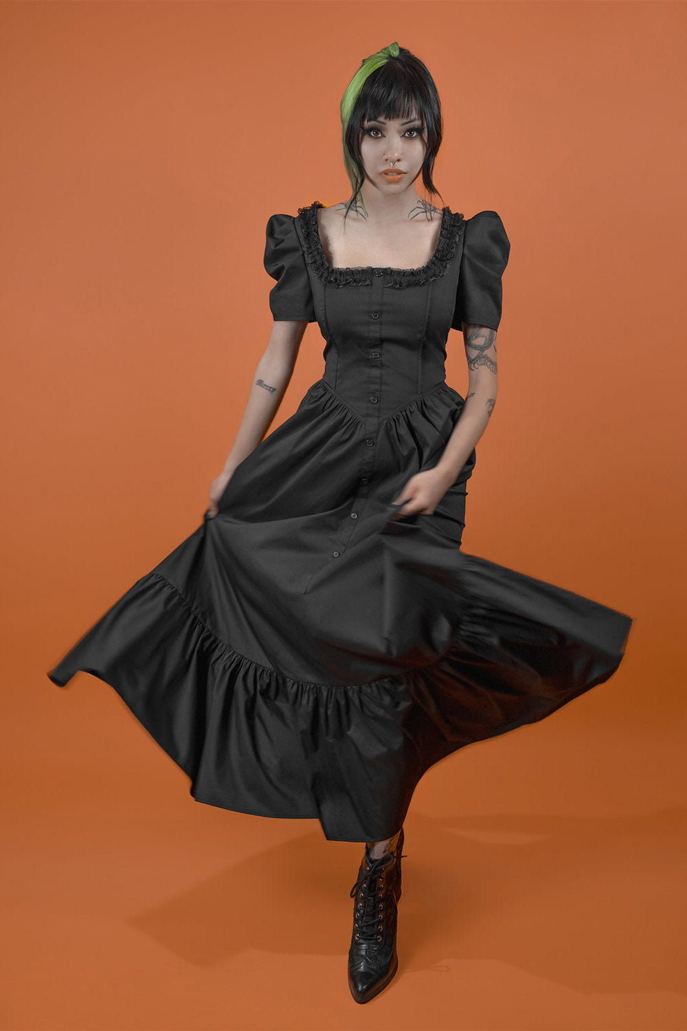 lively ghosts maxi dress