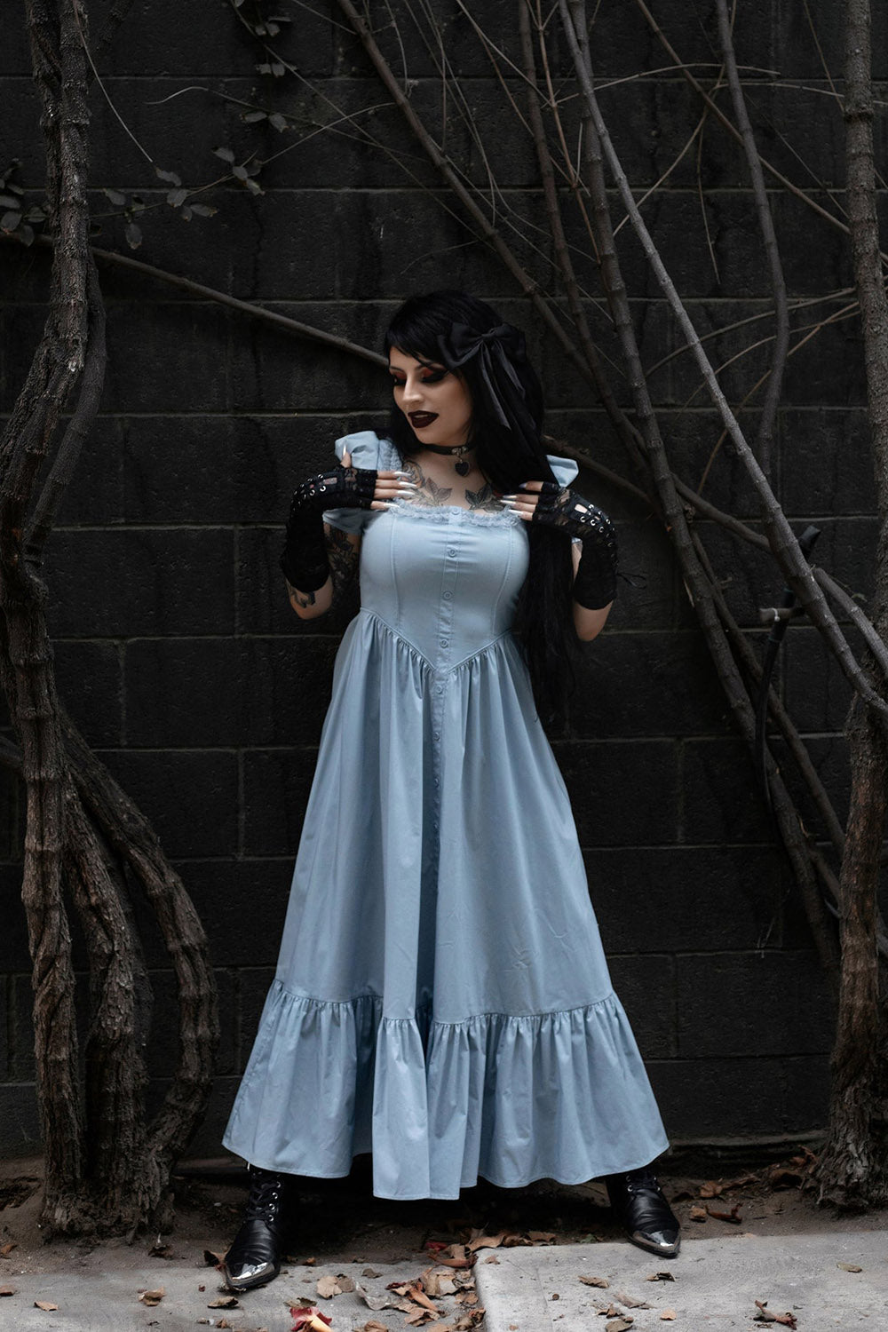 romantic puffed shoulder cottagecore cinderella dress