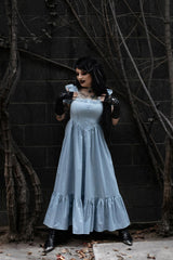 romantic puffed shoulder cottagecore cinderella dress