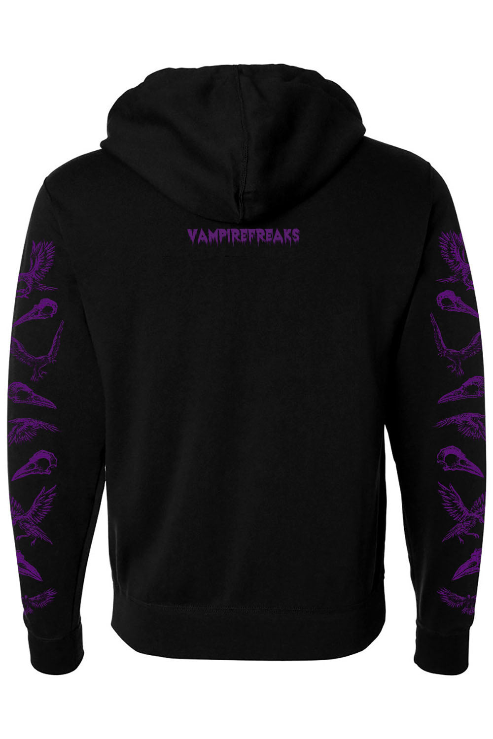 Quoth The Raven Hoodie Purple Zipper or Pullover Zipper Hoodie 3XL Goth Mens Outerwear VampireFreaks