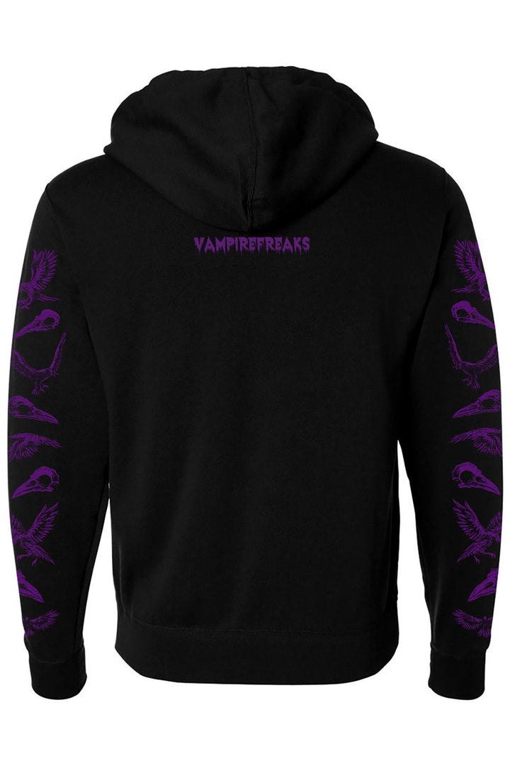 Quoth the Raven Hoodie [PURPLE] [Zipper or Pullover]