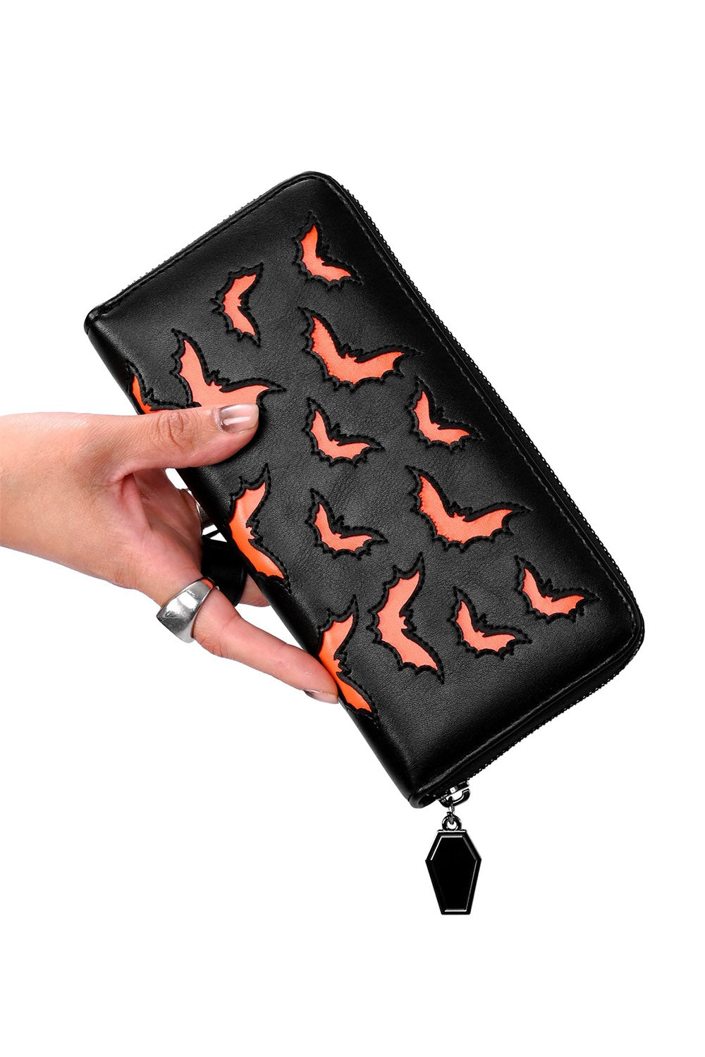 gothic bat pattern wallet by foxblood