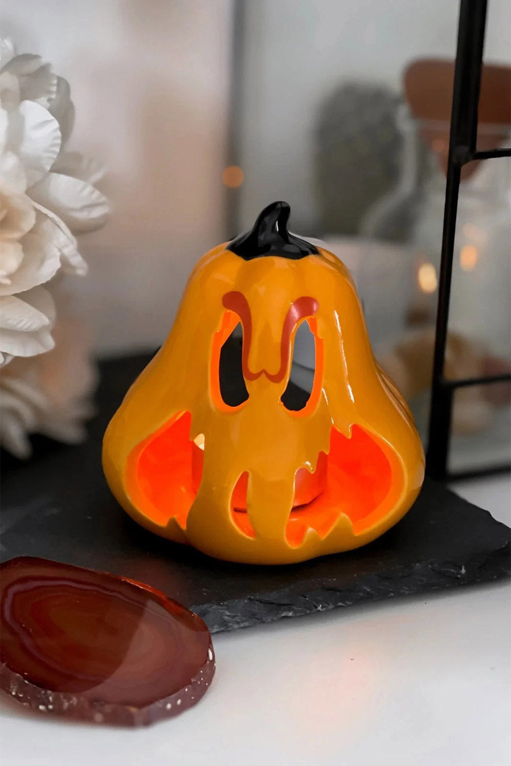 jack-o-lantern tea light