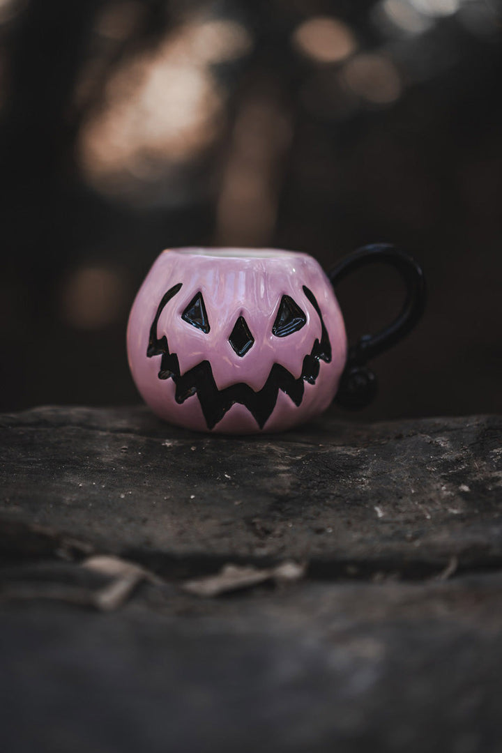 gothic jack-o-lantern coffee cup