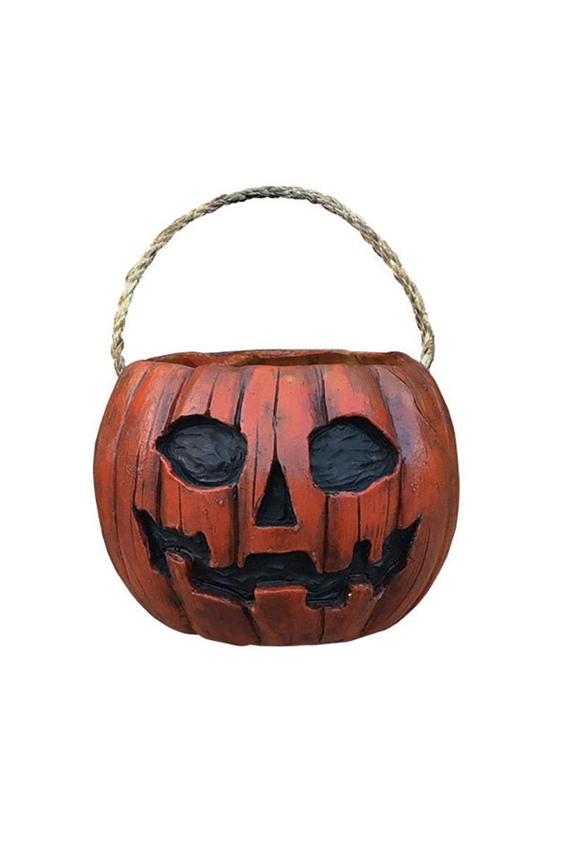 halloween trick or treating pumpkin pail
