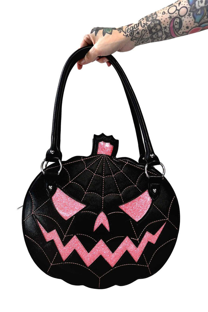 retro goth pumpkin purse