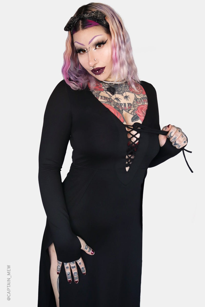 corset lace up gothic dress