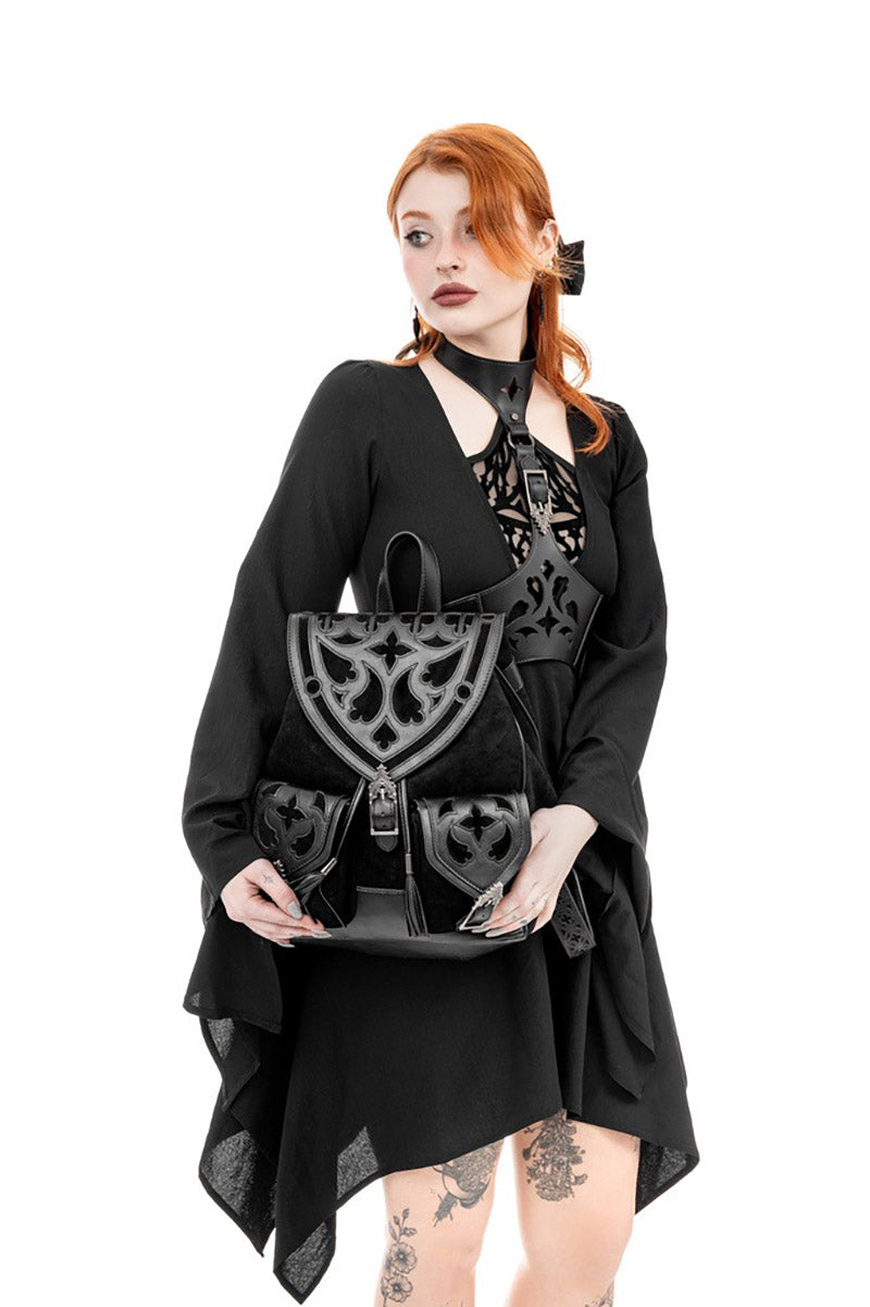 womens witchy suede backpack