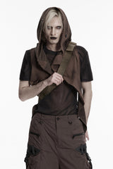 post apocalyptic distressed brown rugged crossbody bag