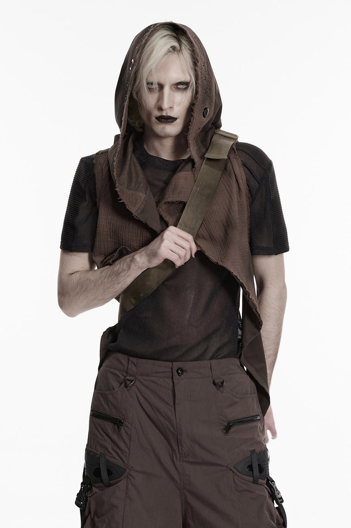 post apocalyptic distressed brown rugged crossbody bag